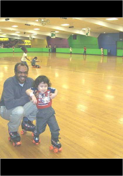 First time on skates at Funquest!