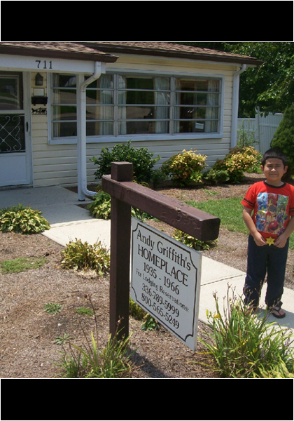 At the birthplace of Andy Griffith in Mt. Airy, N.C!!