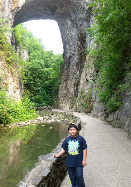 Jarred at Natural Bridge, naturally!