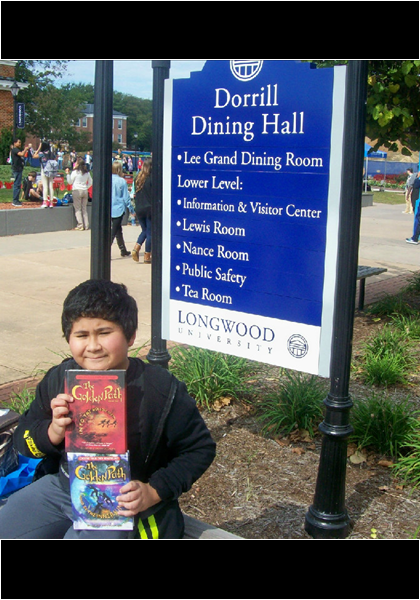 Jarred at Longwood University for a book Fair in October 2016!