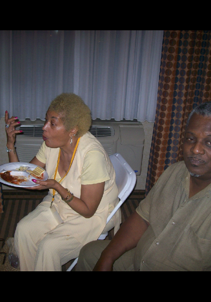 Partytime with BeBe....after we eat, Bo Saunders!