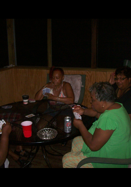 Now you know Odessa has to get up a card game!