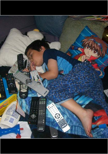 Hey Jarred.....This sleeping with the remotes is getting old!
