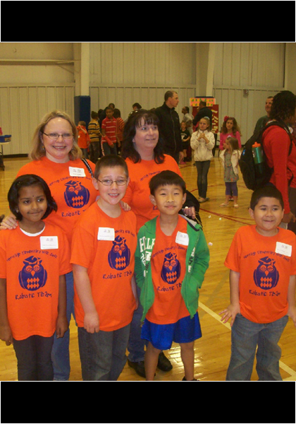 The Wise Owls, at the Lego-robotics competition, April 2013!