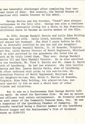 George Harris-obituary pt II George Harris-obituary pt II