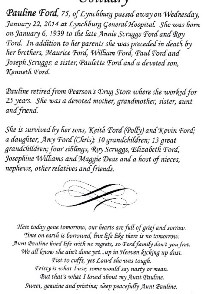 Pauline Ford-obituary