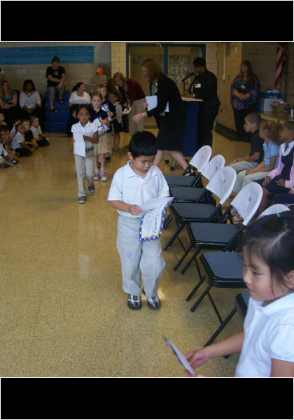 Jarred, getting his Good Citizen award!