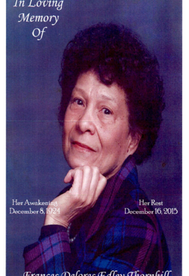 Frances Delores Edley Thornhill DHS-'41