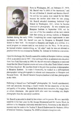 Reuben V. Burrell-obituary pt. II
