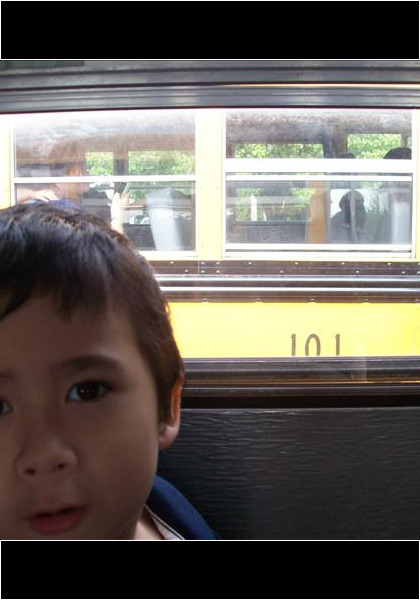 Jarred's first time on the bus!