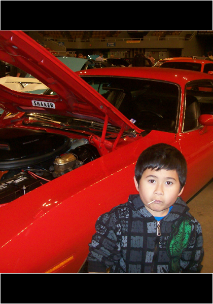 Jarred at the MDA car show in Roanoke, March 2012! Check out the red 'Cuda! I wish I could have kept my blue one!