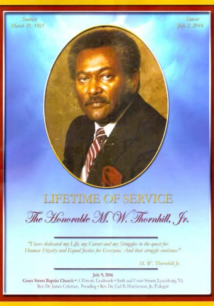 The Honorable M.W. Thornhill Jr. DHS-'40