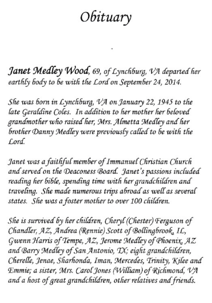Janet M. Wood-obituary