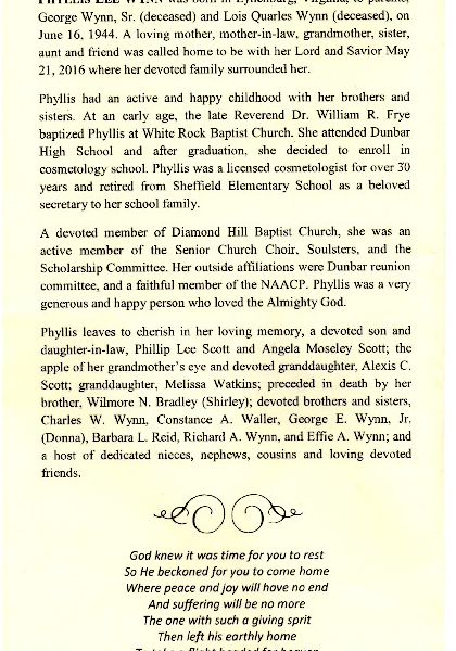Phyllis Lee Wynn Scott-obituary
