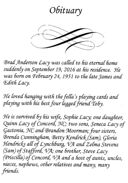 Brad Lacy-obituary