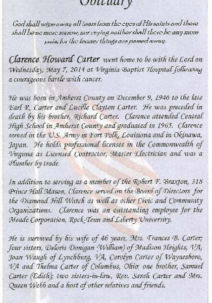 Clarence Howard Carter-obituary
