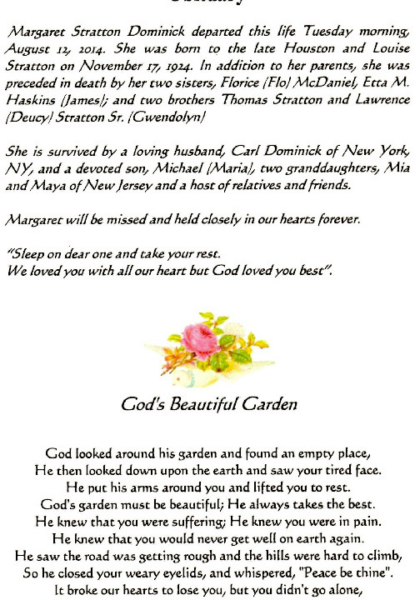 Margaret Stratton Dominick-obituary