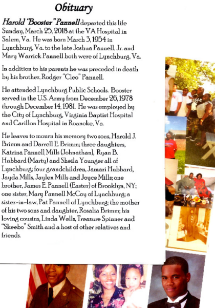 Harold Lee "Booster" Pannell-obituary