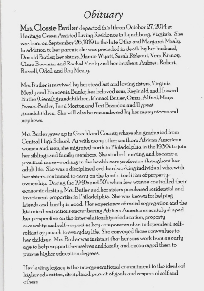 Clossie Mealy Butler-obituary