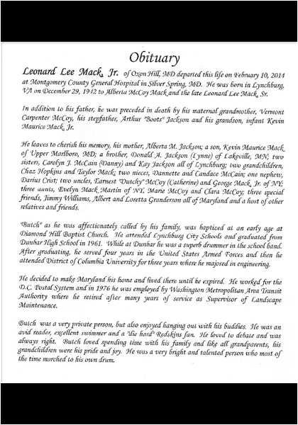 Leonard Lee Mack Jr.-obituary