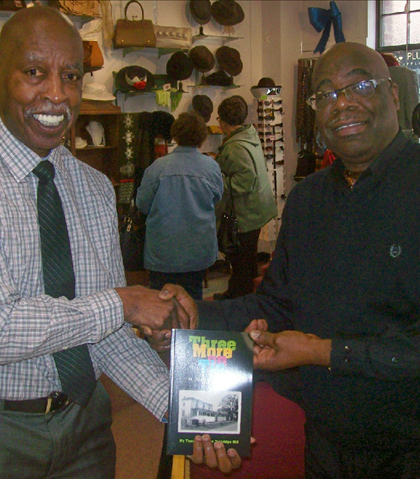 At the Heritage Connection Gift Shop, during a book signing for "Three more on Tin," here are DeBois Miller and Ronnie Shoultz! This event happened on MLK day 2017! At the Heritage Connection Gift Shop, during a book signing for "Three more on Tin," here are DeBois Miller and Ronnie Shoultz! This event happened on MLK day 2017!