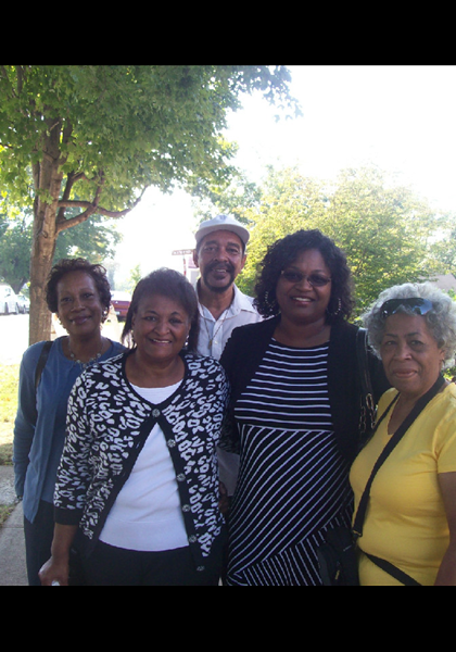 The neighborhood crew back together again! Maxine Reid, my best friend Elmer Reid, Waltee Johnson Moore & daughter, Ethel Reid Miller!