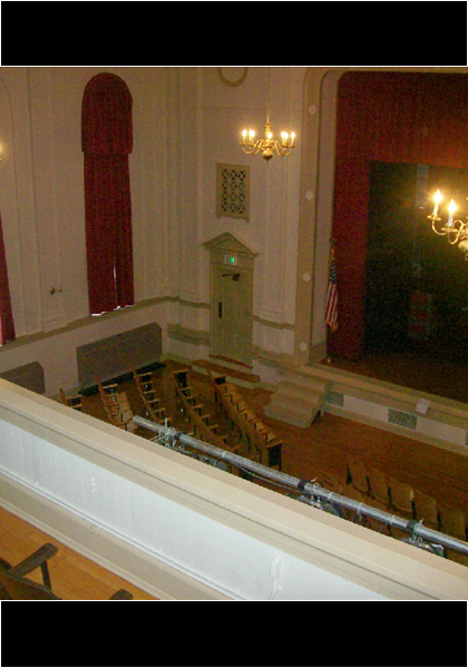 The auditorium, viewed from the balcony!