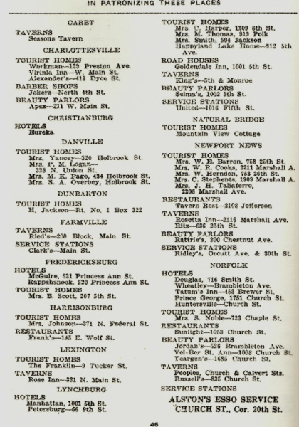 Check out Lynchburg! Beauty parlors, hotels, and gas stations! Ms. Harper, Happyland Lake, and others! Check out Lynchburg! Beauty parlors, hotels, and gas stations! Ms. Harper, Happyland Lake, and others!