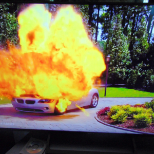 In the TV show the "Halves and the Have Nots," a car bomb was placed in David's girlfriends car! If you look closely (around the grill and headlights) you will see it is an earlier Z4, maybe an '03-4? I guess Tyler couldn't set a new $70,000 Z4 on fire??