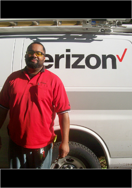 Here is Derrick Kenny, Son of Donald and Deborah Kenny DHS-'69, tracking down a problem with my high-speed internet Here is Derrick Kenny, Son of Donald and Deborah Kenny DHS-'69, tracking down a problem with my high-speed internet