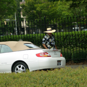 Ronnie Haskins DHS-'65, riding around Tuscaloosa, Alabama in his Toyota Solara!