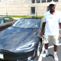 My cousin Charles Pollard drove in to our family reunion in Richmond in his new Tesla! Charlie is a retired middle school teacher in Michigan!