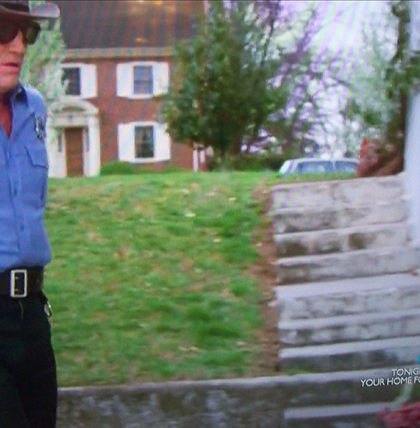 Bubba ran into the garage door of this home in "fifteen forever!" Bubba ran into the garage door of this home in "fifteen forever!"