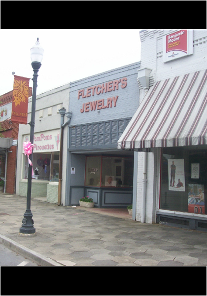 The square! Fletcher's Jewelry was broken into in the episode "dangerous engagement!"