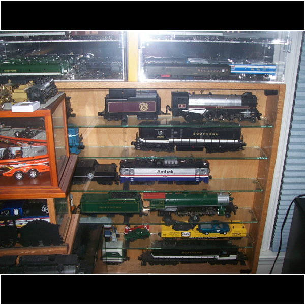 More trains in the cases.