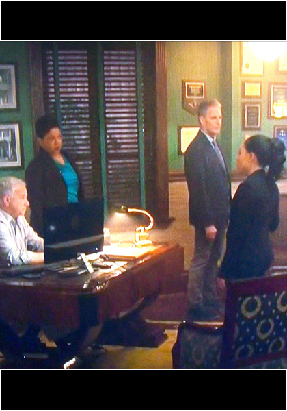 Here he is as Judge Dorsey, (seated left) on a recent episode of "ncis, new orleans!"