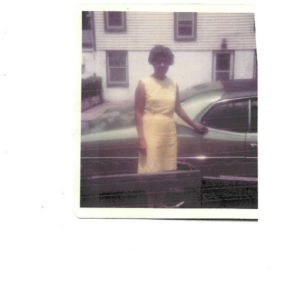 Mom's '73 Duster! The salesman at Adams Motor Company showed Mom almost every car of the lot, except for one. Mom asked what about this one and pointed to the "pee" green Duster. He said that the car had been sitting for a while, and they were going to send it back because no-one liked the color! He gave her a deal, and she bought the car!