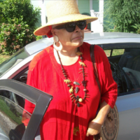 Lucille Withers Deane DHS-'59, running around for Jackson Street Church in her Hyundai!