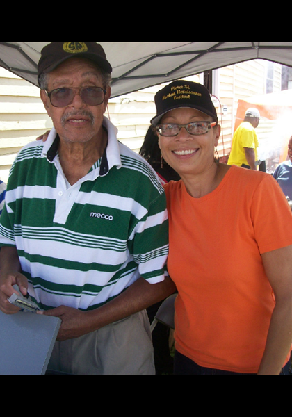 You know that whenever there is a fundraiser, Dr. David Harris is there! Here he is with Shaun Hester from the Ann Spencer House and the Harlem Festival!