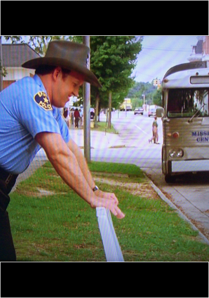 The bus stop where Parker waited for Christine in "first girl!"