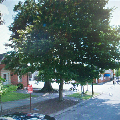 Notice the bench parker was leaning on is missing, but the building in the background is the same! Notice the bench parker was leaning on is missing, but the building in the background is the same!
