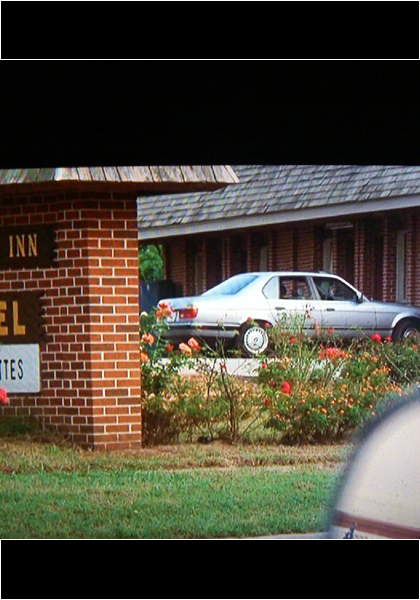 In "mosleys lot," there was really a Welcome Inn where the hit men in the BMW stayed!